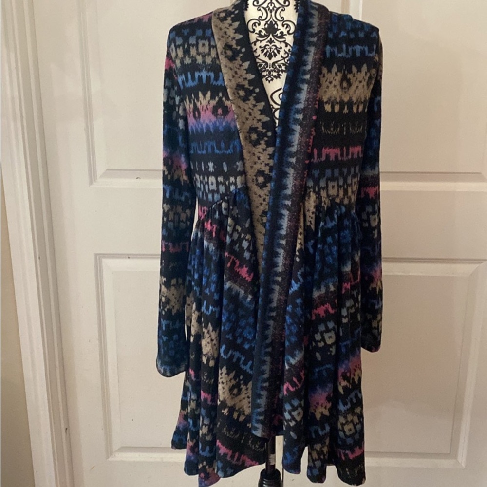 Pretty Young Thing Pink & Blue Drape Cardigan